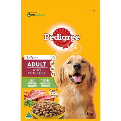 Pedigree Adult Vital With Real Beef 8kg