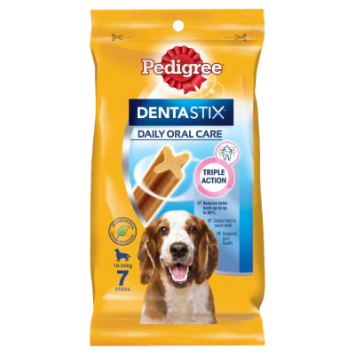 Pedigree Dentastix Medium Dog Daily Dental Care Dog Treats 180g