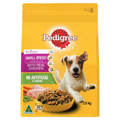 Pedigree Small Breed Adult With Real Chicken Dry Dog Food 2.5kg