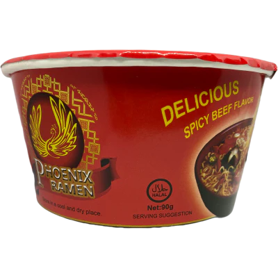 Phoenix Ramen Spicy Beef Flavour Noodles 90g