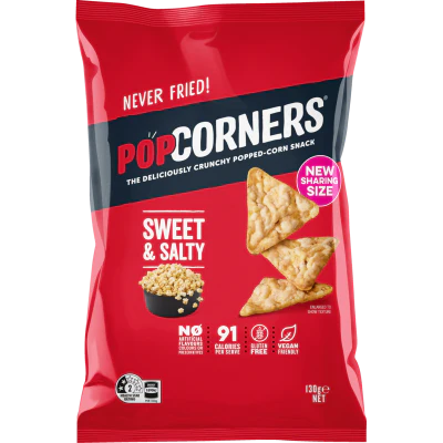 PopCorners Sweet & Salty Popped-Corn Snack 130g