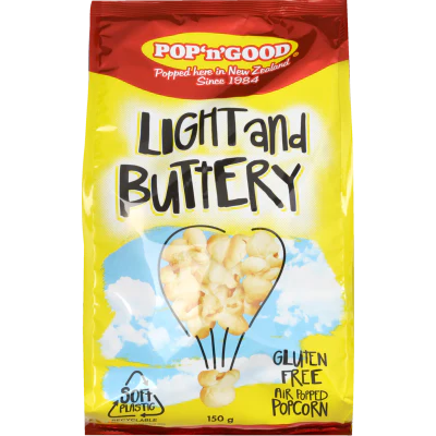 Pop'n'Good Light & Buttery Popcorn 150g