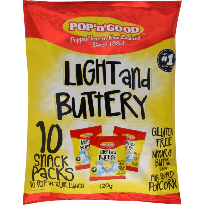 Pop'n'Good Popcorn Lunch Packs 10pk