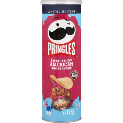 Pringles Sweet American BBQ Flavour Potato Chips 118g