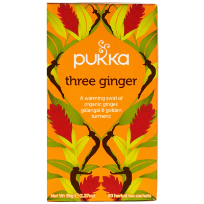 Pukka Three Ginger Herbal Tea Sachets 20pk