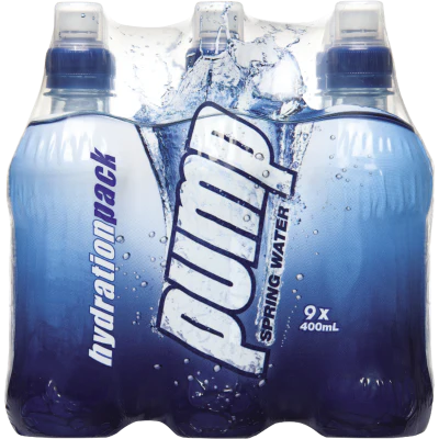 Pump Spring Water Bottles 9pk