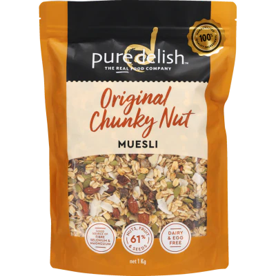 Pure Delish Original Chunky Nut Muesli 1kg