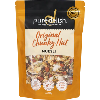 Pure Delish Original Chunky Nut Muesli 500g