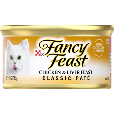 Purina Fancy Feast Chicken & Liver Feast Classic Pate Adult Wet Cat Food 85g