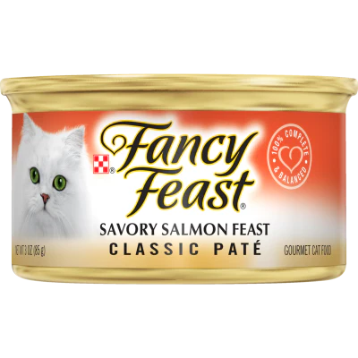 Purina Fancy Feast Classic Savory Salmon Feast Cat Food 85g