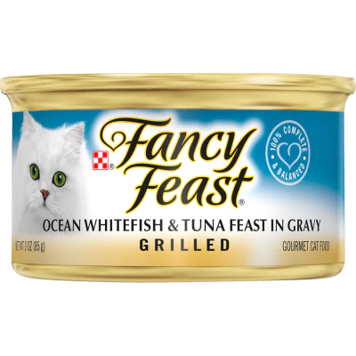 Purina Fancy Feast Grilled Ocean Whitefish & Tuna In Gravy Cat Food 85g