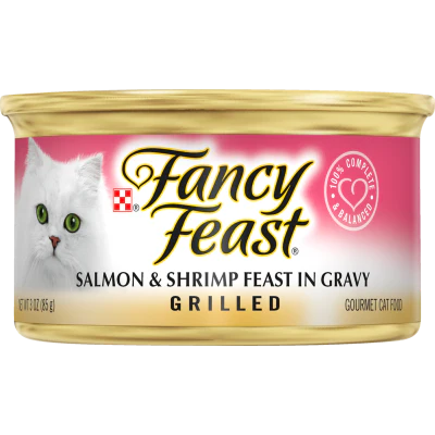 Purina Fancy Feast Grilled Salmon & Shrimp Feast In Gravy Cat Food 85g