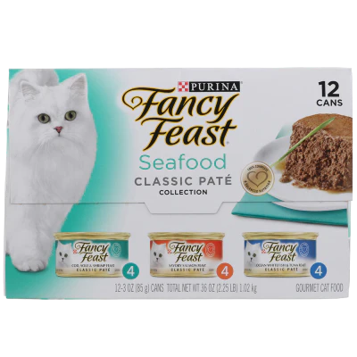 Purina Fancy Feast Seafood Classic Pate Collection Cat Food 12 x 85g