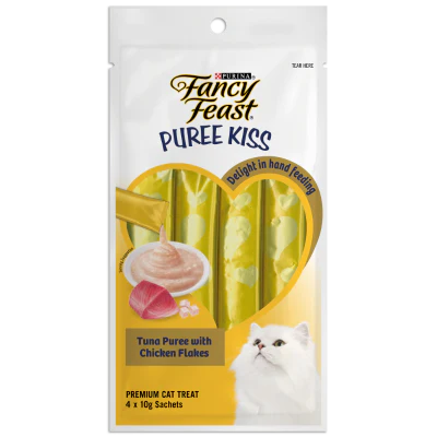 Purina Fancy Feast Tuna Puree with Chicken Flakes Premium Cat Treat 40g