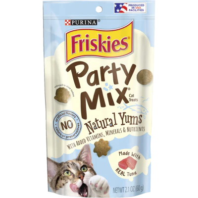 Purina Friskies Party Mix Natural Yums Tuna Cat Treats 60g