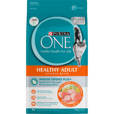 Purina ONE Healthy Adult With Chicken Dry Cat Food 1.5kg
