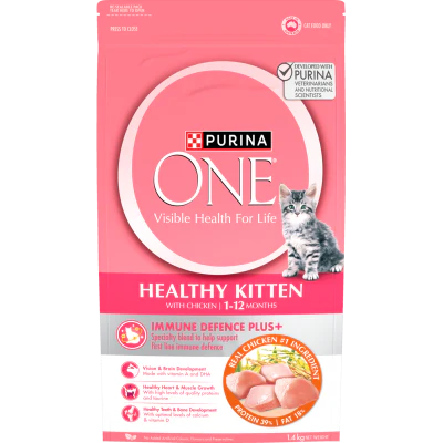 Purina ONE Healthy Kitten With Chicken Dry Cat Food 1.4kg