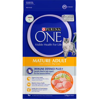 Purina ONE Mature Adult With Chicken Dry Cat Food 1.4kg