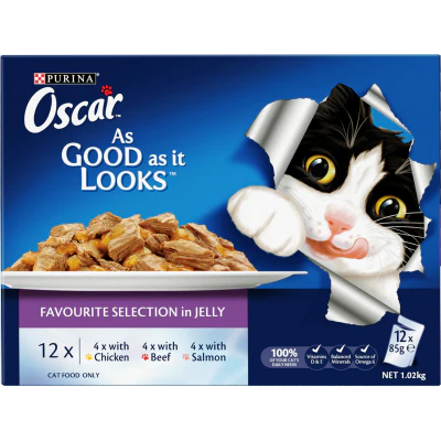 Purina Oscar Favourite Selection In Jelly Cat Food 12 x 85g