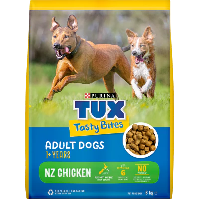 Purina TUX Chicken Tasty Bites Adult Dogs 1+ Years Pet Food 8kg