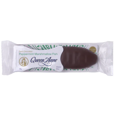 Queen Anne Dark Chocolate Peppermint Marshmallow Fish 50g