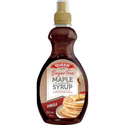 Queen Sugar Free Vanilla Maple Flavoured Syrup 355ml