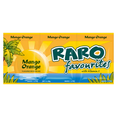 Raro Favourites Mango Orange Flavoured Beverage Mix 3 x 80g