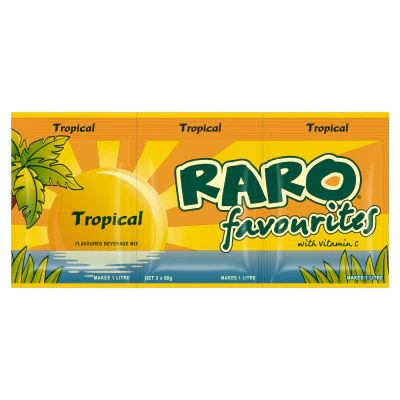Raro Favourites Tropical Flavoured Beverage Mix 3 x 80g