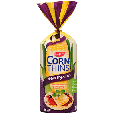 Real Foods Corn Thins Multigrain Crispbread 150g