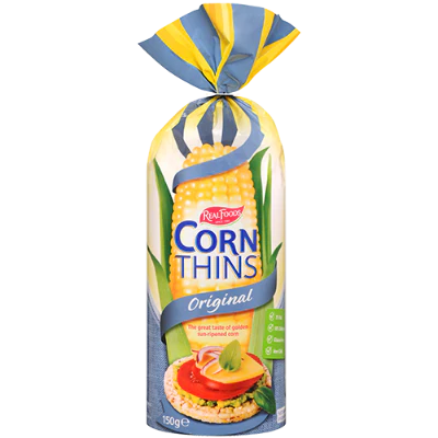 Real Foods Corn Thins Original Crispbread 150g