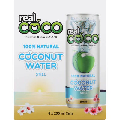 realCOCO Natural Still Coconut Water 4 x 250ml