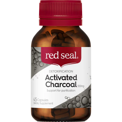 Red Seal Activated Charcoal Capsules 45pk