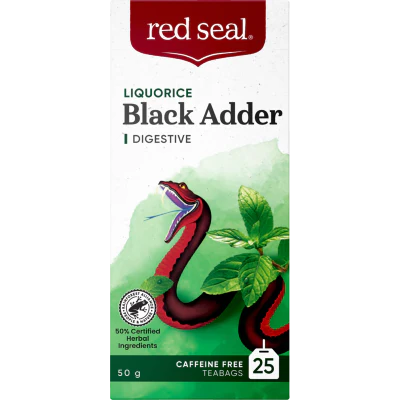 Red Seal Black Adder Liquorice Tea Bags 25pk