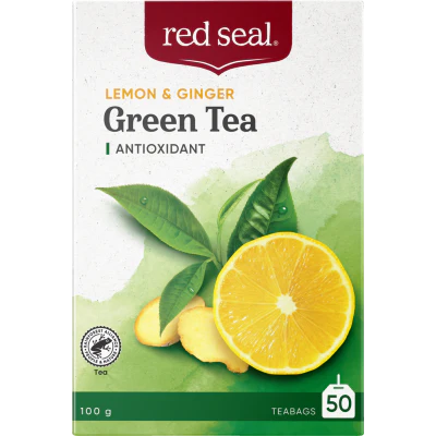 Red Seal Lemon & Ginger Green Tea Bags 50pk