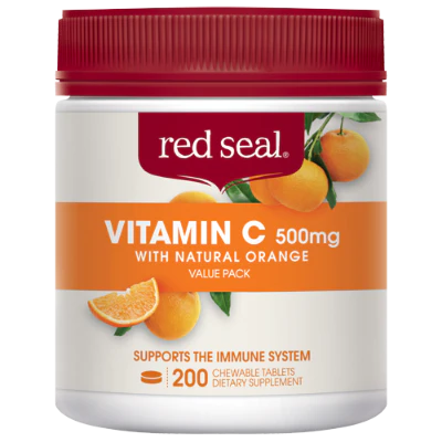 Red Seal Vitamin C 500mg Orange Tablets 200pk