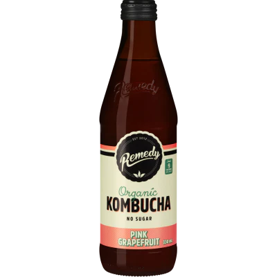 Remedy Pink Grapefruit Organic Kombucha 330ml