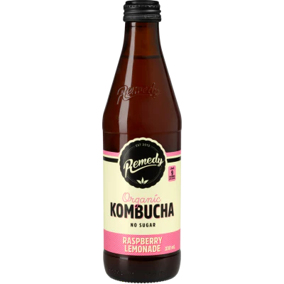 Remedy Raspberry Lemonade Organic Kombucha 330ml
