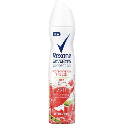 Rexona Advanced Protection Watermelon Freeze + Cactus Water Scent 72Hr Antiperspirant 220ml