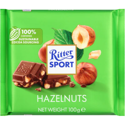 Ritter Sport Hazelnuts Chocolate 100g
