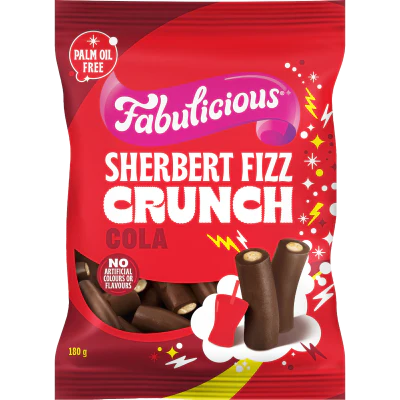 RJ's Fabulicious Cola Sherbet Fizz Crunch 180g