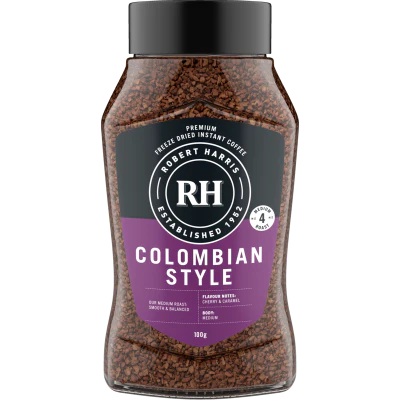 Robert Harris Colombian Blend Medium 3 Freeze Dried Instant Coffee 100g