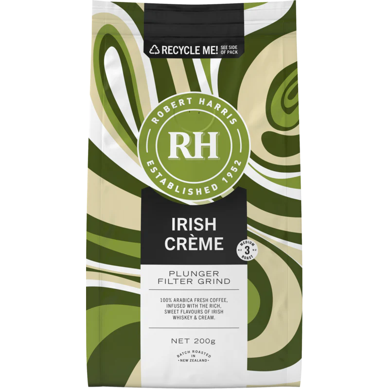 Robert Harris Irish Creme Strength 3 Medium Infused Fresh Coffee 200g