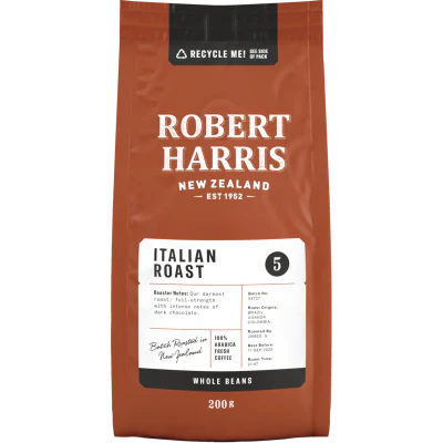 Robert Harris Italian Roast Whole Beans 200g