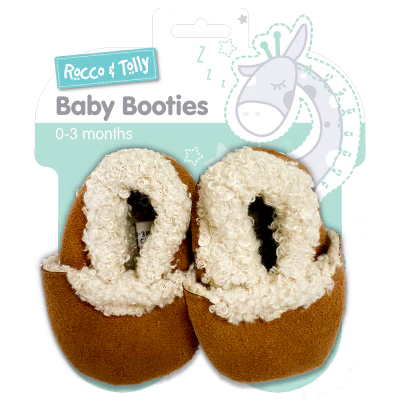 Rocco & Tolly Baby Booties 0-3 Months 1ea