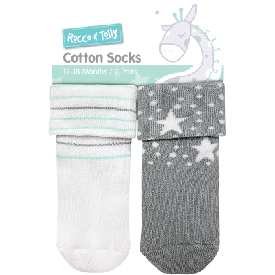 Rocco & Tolly Cotton Socks 12-18 Months 2pk