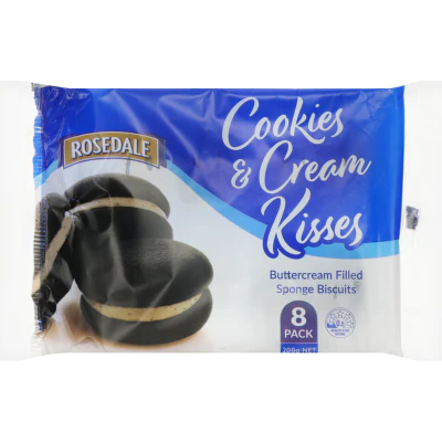 Rosedale Cookies & Cream Kisses 200g