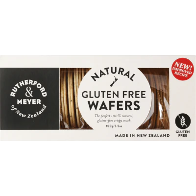 Rutherford & Meyer Gluten Free Rice Wafers Natural 100g