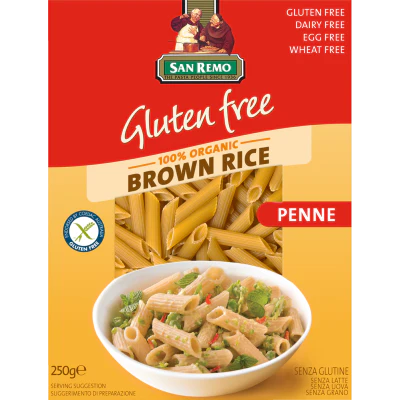 San Remo Gluten Free Brown Rice Penne 250g