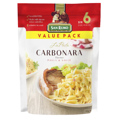 San Remo La Pasta Carbonara Pasta & Sauce 160g