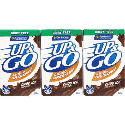 Sanitarium Up & Go Dairy Free Chocolate Ice Flavour Liquid Breakfast 3 x 250ml